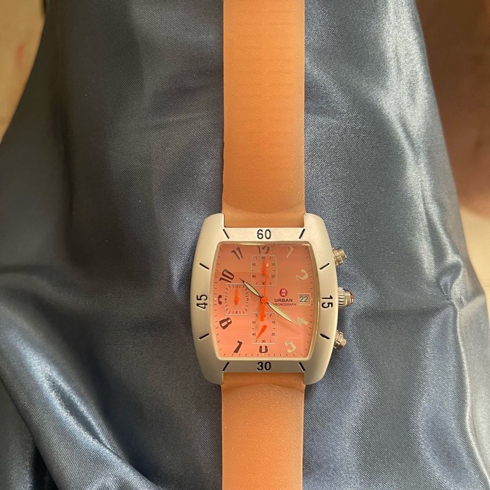 Michelle jelly watch with Orange Strap